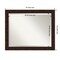 Beveled Bathroom Wall Mirror, William Mottled Bronze Narrow Frame